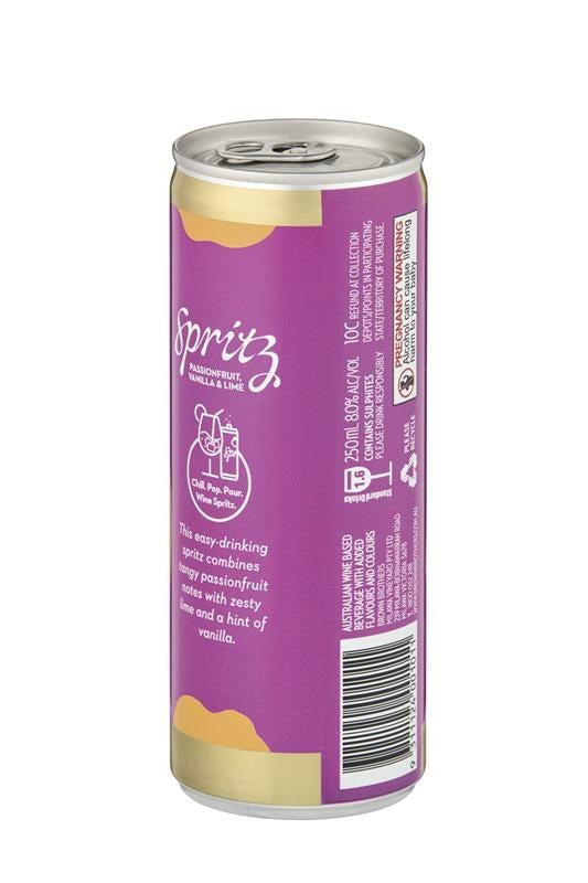Passionfruit Vanilla and Lime Spritz 250mL