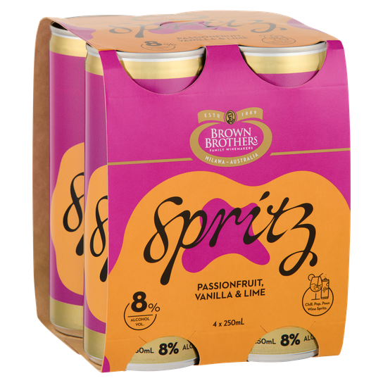 Passionfruit Vanilla and Lime Spritz 250mL